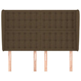 Vidaxl hoofdbord met randen 147x23x118 128 cm stof donkerbruin