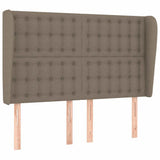 Vidaxl hoofdbord met randen 147x23x118 128 cm stof taupe