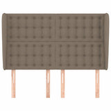 Vidaxl hoofdbord met randen 147x23x118 128 cm stof taupe