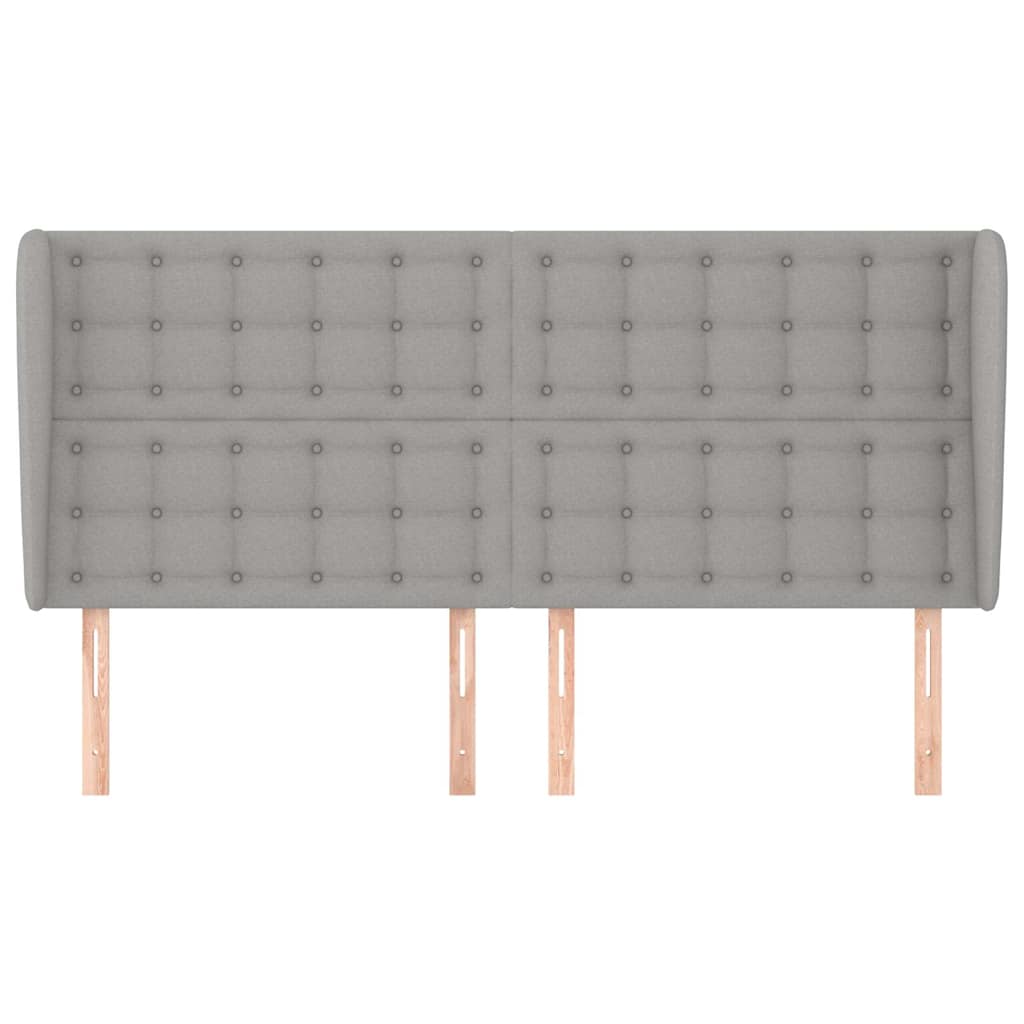 Vidaxl hoofdbord met randen 163x23x118 128 cm stof lichtgrijs