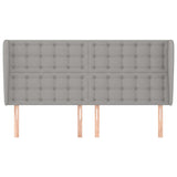 Vidaxl hoofdbord met randen 163x23x118 128 cm stof lichtgrijs