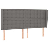 Vidaxl hoofdbord met randen 163x23x118 128 cm stof donkergrijs