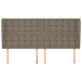 Vidaxl hoofdbord met randen 163x23x118 128 cm stof taupe