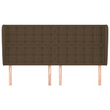 Vidaxl hoofdbord met randen 183x23x118 128 cm stof donkerbruin
