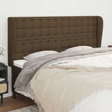 Vidaxl hoofdbord met randen 183x23x118 128 cm stof donkerbruin