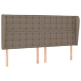 Vidaxl hoofdbord met randen 183x23x118 128 cm stof taupe