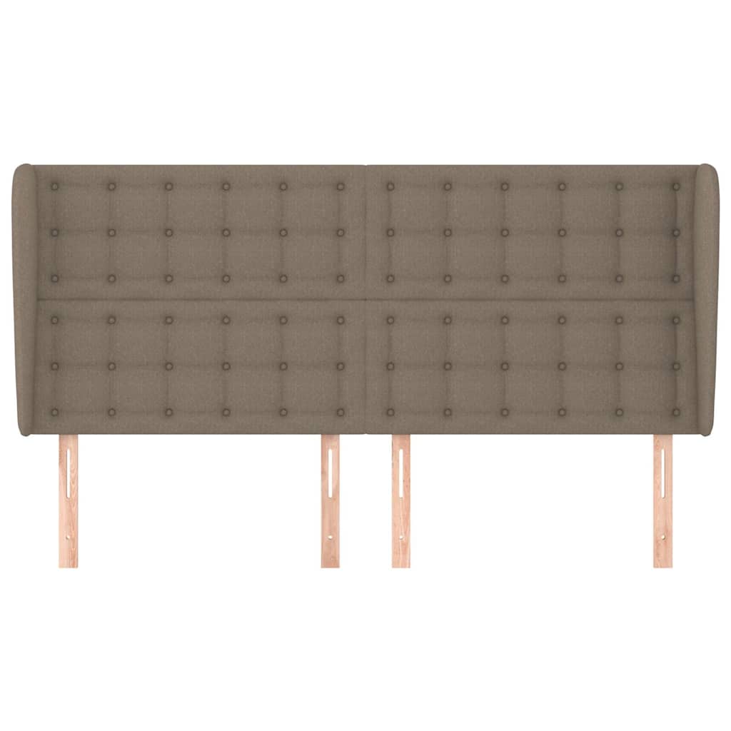 Vidaxl hoofdbord met randen 183x23x118 128 cm stof taupe