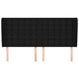 Vidaxl hoofdbord met randen 203x23x118 128 cm stof zwart