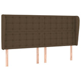 Vidaxl hoofdbord met randen 203x23x118 128 cm stof donkerbruin