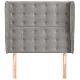 Vidaxl hoofdbord met randen 83x23x118 128 cm fluweel lichtgrijs