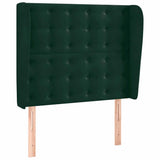 Vidaxl hoofdbord met randen 83x23x118 128 cm fluweel donkergroen