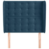 Vidaxl hoofdbord met randen 83x23x118 128 cm fluweel donkerblauw