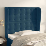 Vidaxl hoofdbord met randen 83x23x118 128 cm fluweel donkerblauw