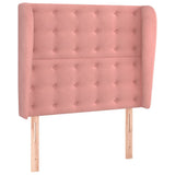 Vidaxl hoofdbord met randen 83x23x118 128 cm fluweel roze