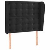 Vidaxl hoofdbord met randen 93x23x118 128 cm fluweel zwart