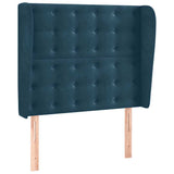 Vidaxl hoofdbord met randen 93x23x118 128 cm fluweel donkerblauw