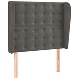 Vidaxl hoofdbord met randen 103x23x118 128 cm fluweel donkergrijs