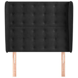 Vidaxl hoofdbord met randen 103x23x118 128 cm fluweel zwart