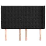 Vidaxl hoofdbord met randen 147x23x118 128 cm fluweel zwart