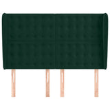 Vidaxl hoofdbord met randen 147x23x118 128 cm fluweel donkergroen