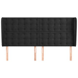 Vidaxl hoofdbord met randen 163x23x118 128 cm fluweel zwart
