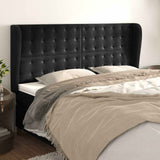Vidaxl hoofdbord met randen 163x23x118 128 cm fluweel zwart