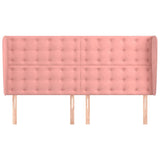 Vidaxl hoofdbord met randen 163x23x118 128 cm fluweel roze