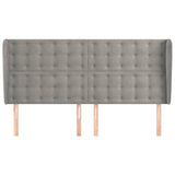 Vidaxl hoofdbord met randen 183x23x118 128 cm fluweel lichtgrijs