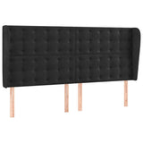Vidaxl hoofdbord met randen 183x23x118 128 cm fluweel zwart