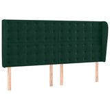 Vidaxl hoofdbord met randen 183x23x118 128 cm fluweel donkergroen