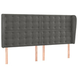 Vidaxl hoofdbord met randen 203x23x118 128 cm fluweel donkergrijs