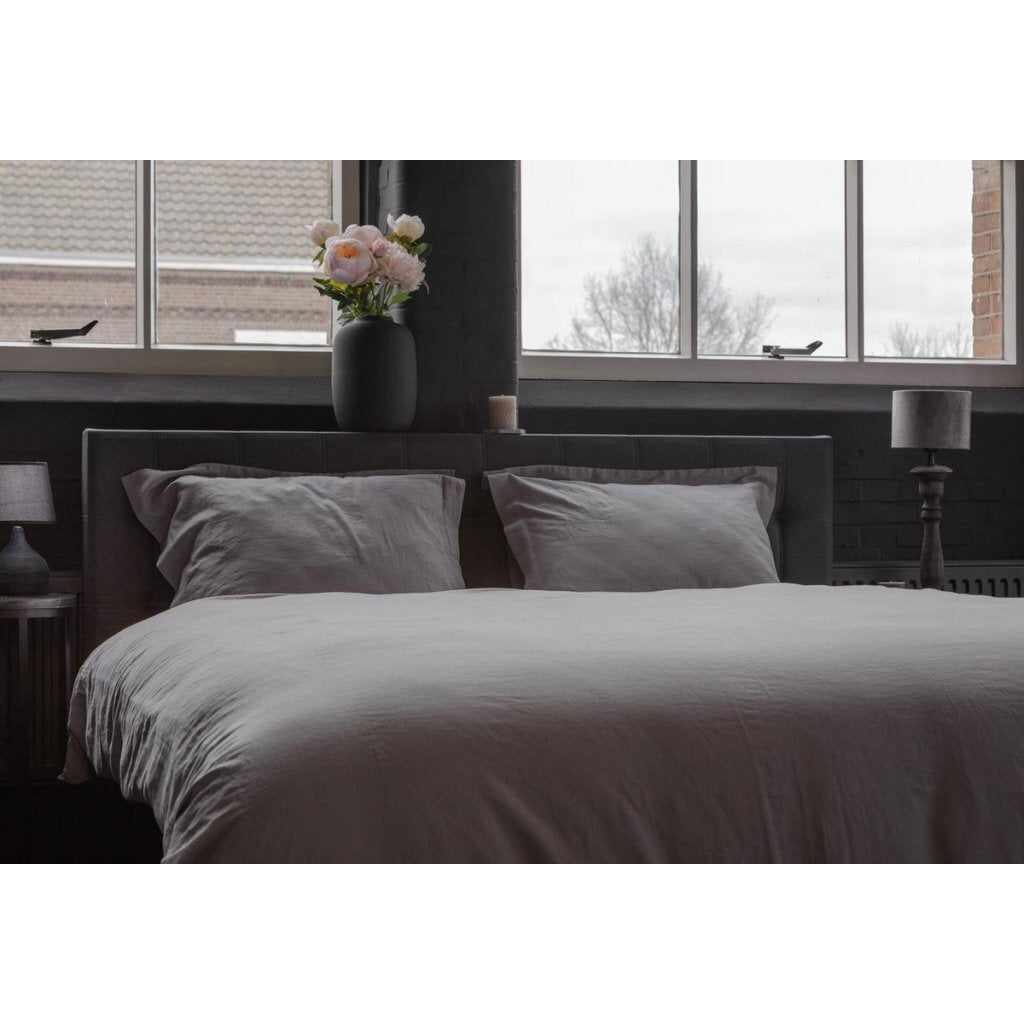 Ten Cate Premium-Leinen-Einzelbettbezug 140 x 200 220 cm, wolkiges Grau