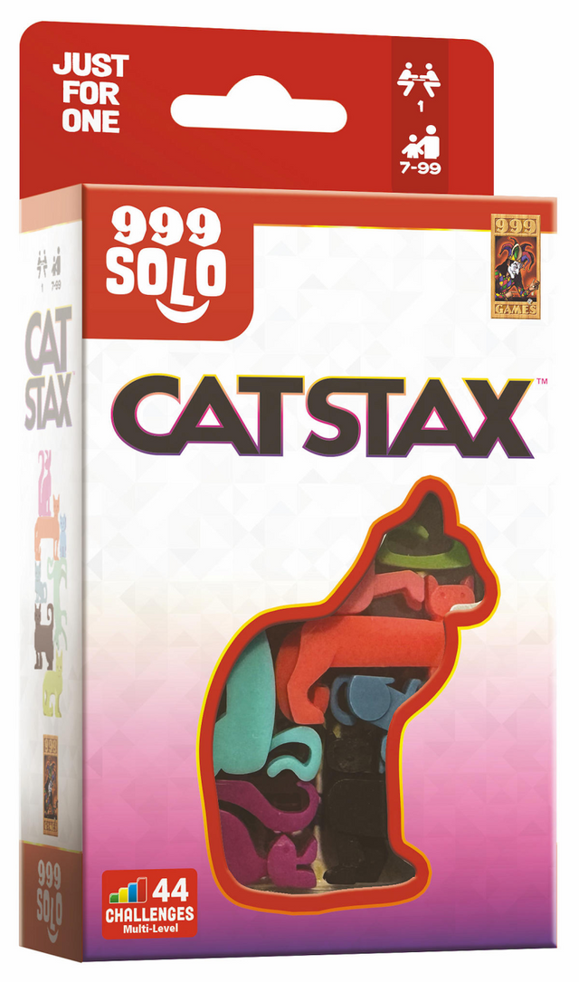999Games 999 Games Cat Stax Denkspiel (niederländisch, 1 Spieler, ab 7 Jahren, 44 Aufgaben)