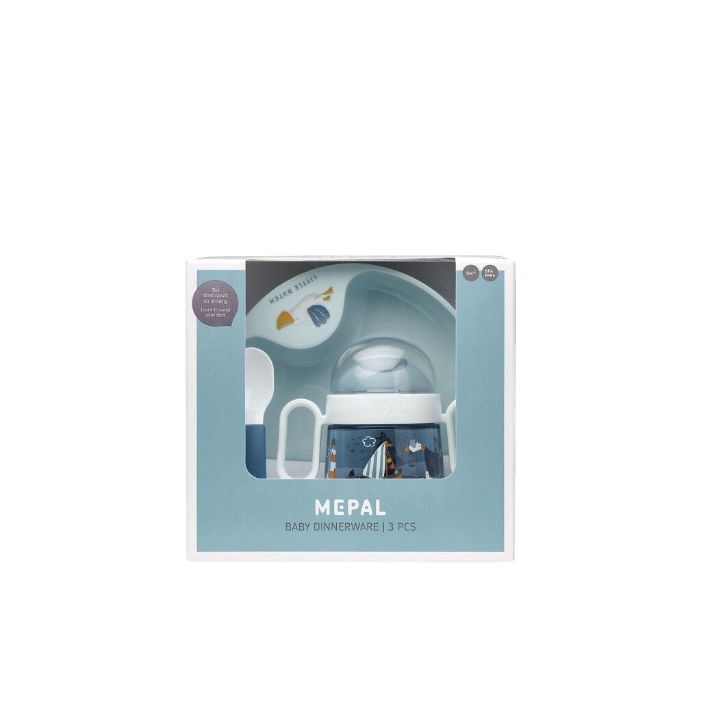 Mepal Babygeschirr Little Dutch Sailors Bay 3-teilig blau