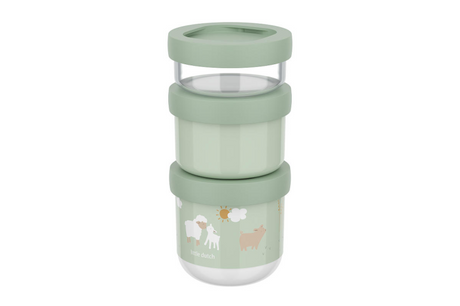 Mepal snackbox stack mio 3-delig - little farm