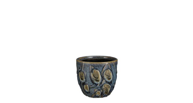 Helma pot rond blauw - h11,5xd12,5cm