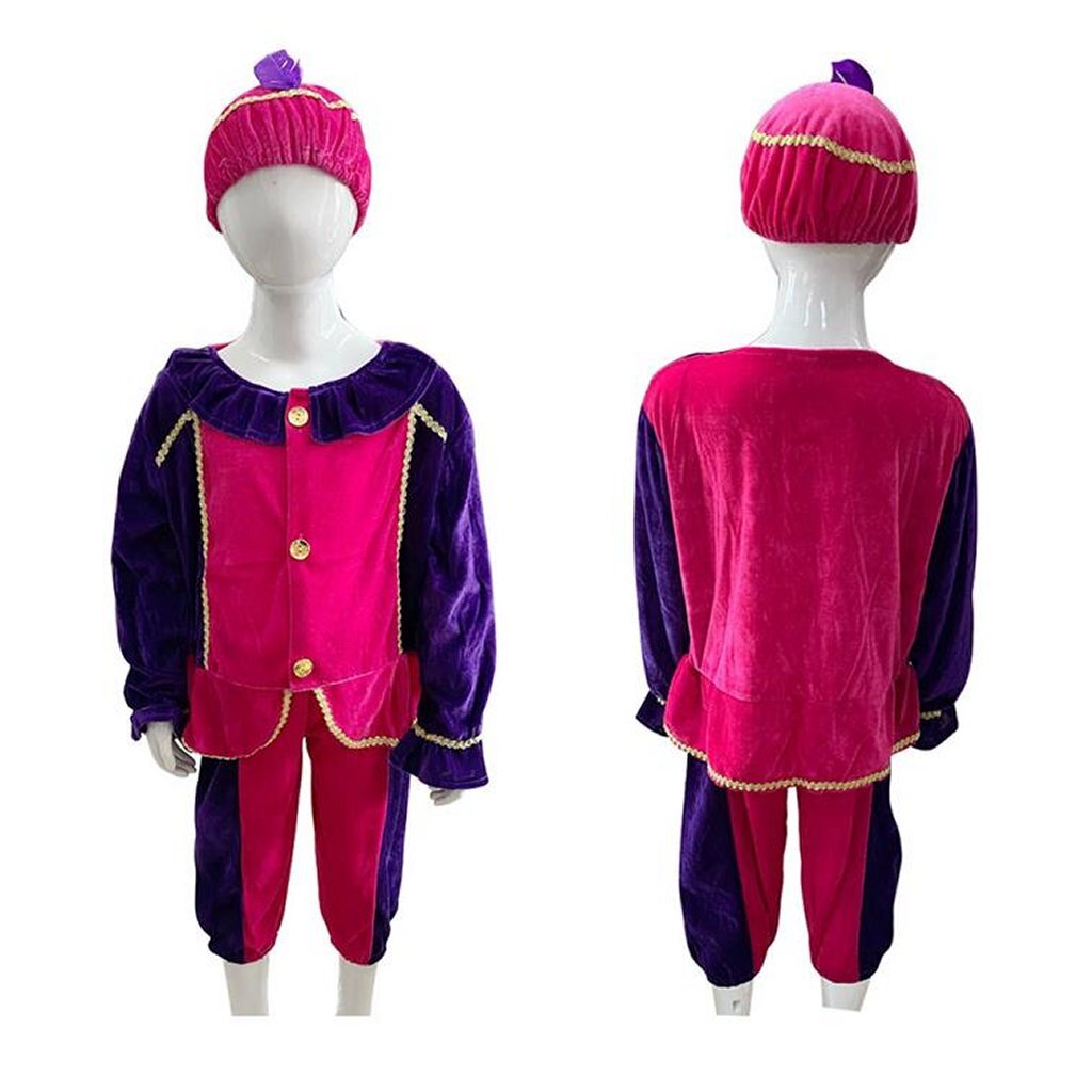 Sinterklaas Dress Set Set Pete Suet Purple-Pink 3-5 anni