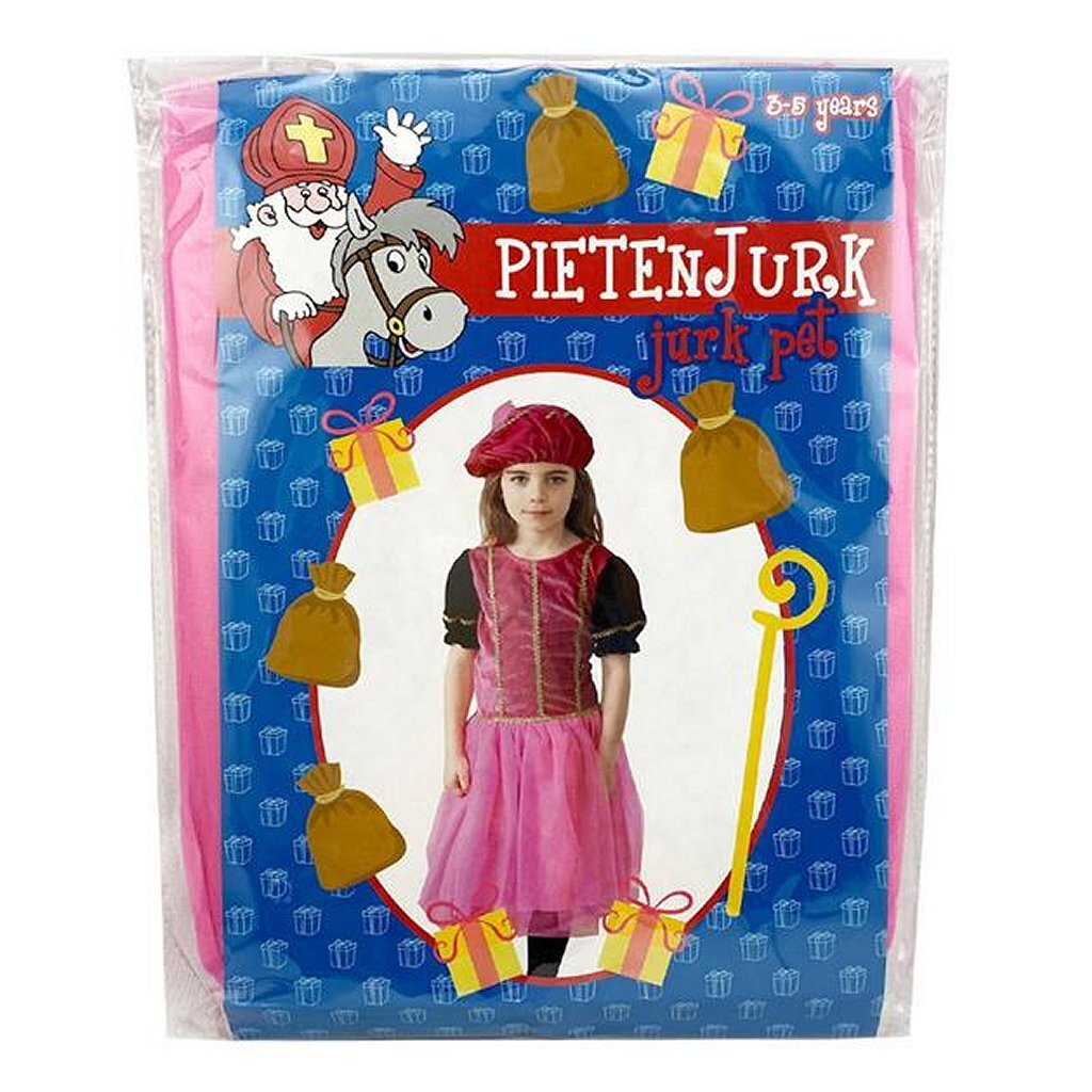 Sinterklaas Dress set Pete dress Pink Purple 3-5 years