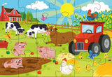 Rebo legpuzzel 2x24 stukjes - farm anima
