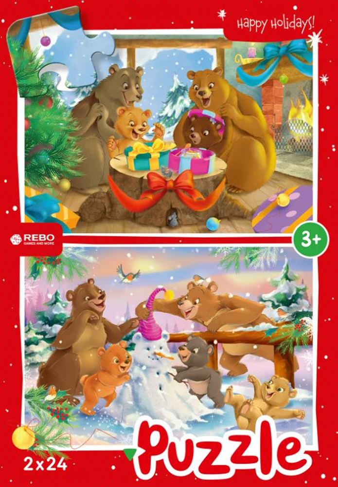 Neueinsatzproduktionen Weihnachten Bären Legpuzzel Junior 24 24 Stück