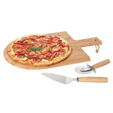 Exzellent Hausware Hausware 3-Deel Pizzasnijs Set 43x30 cm Bambus