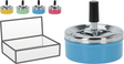 Aschenbecher Drucksystem Metall 4-fach sortiert