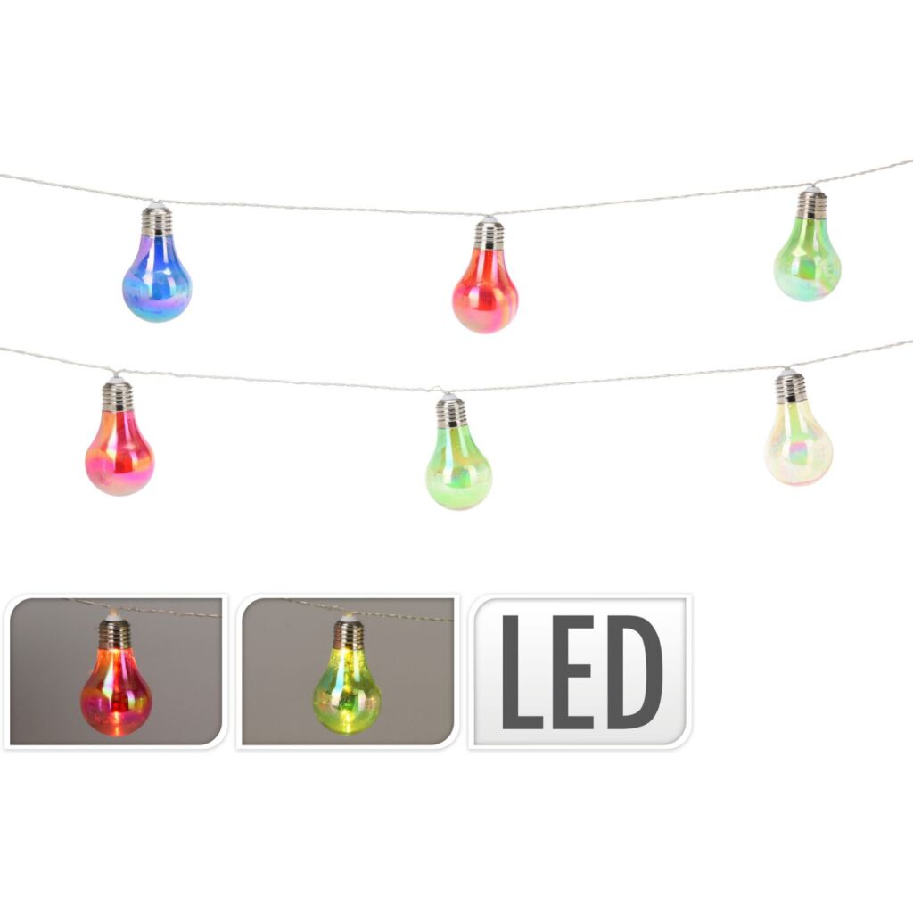 Grunnleggende LED -festbelysning 10 lys Multicolor