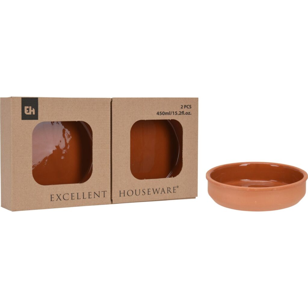 Excellent houseware houseware terracotta tapasschalen 2 stuks