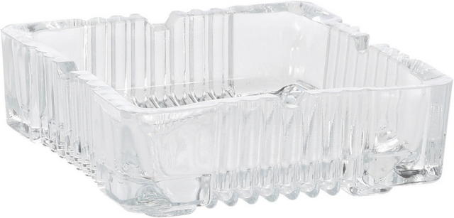 Asbak glas vierkant 10x10cm