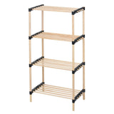 Opbevaringsløsninger Opbevaringsløsninger Sko rack med 4 hylder 49x28x92,5 cm træ