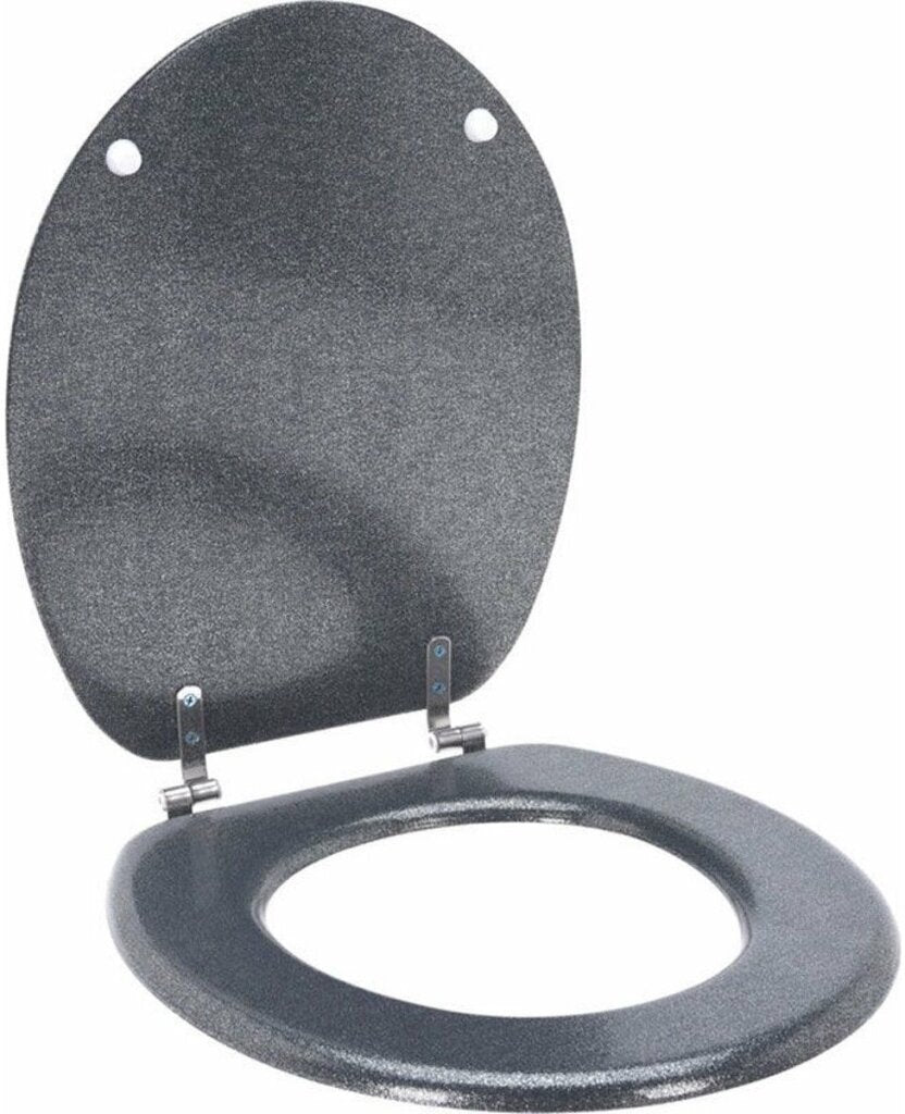 Bathroom solutions toiletbril 45x37.5 cm zilver mdf