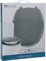 Bathroom solutions toiletbril 45x37.5 cm zilver mdf