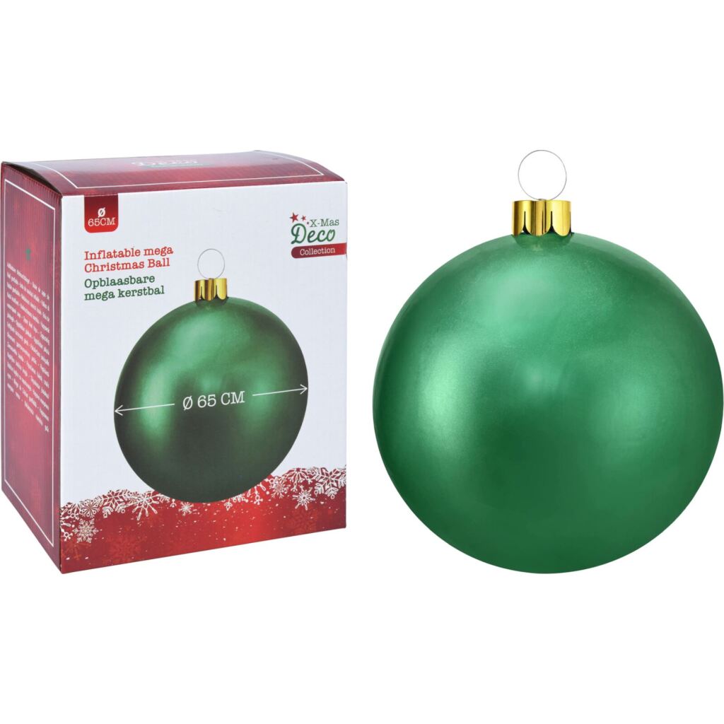 Overige merken kerstbal opblaasbaar 65 cm groen