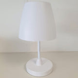 H s Collection Tischleuchte LED wiederaufladbar 13x30 cm weiß